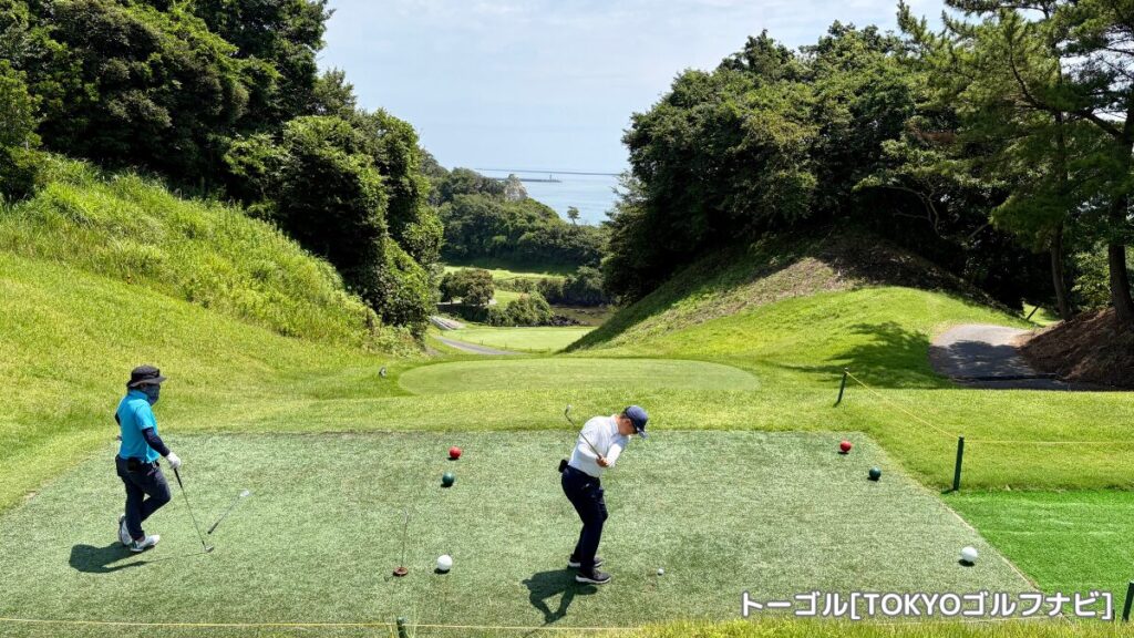 丘陵地に造られたOUTコース