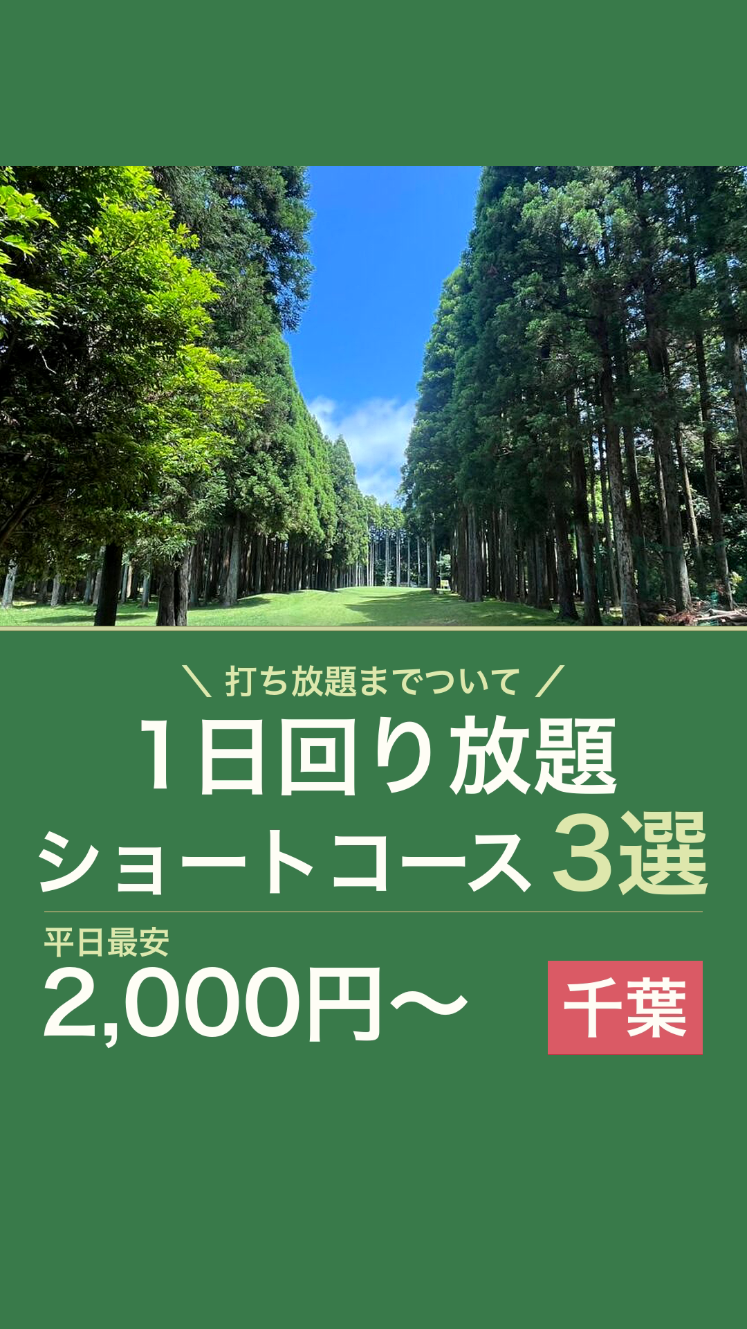 千葉の回り放題ショートコース3選のリールカバー