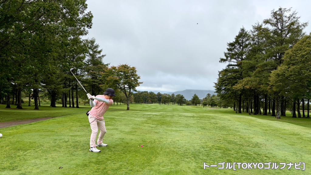 弟子屈カントリークラブのフェアウェイからのショット