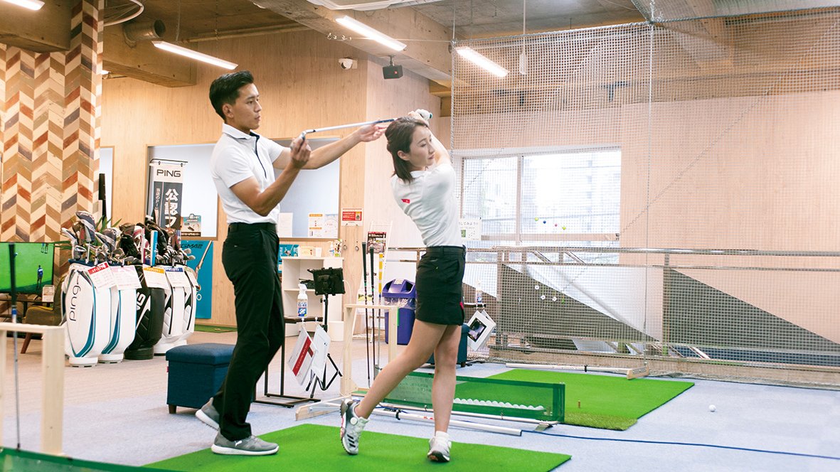 Born Golfのレッスン風景
