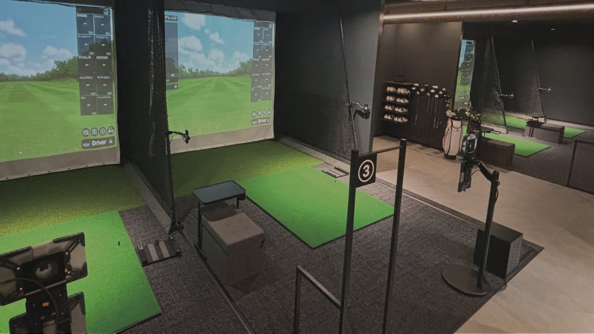 ZEN GOLF RANGE菊川店のシミュレーター打席